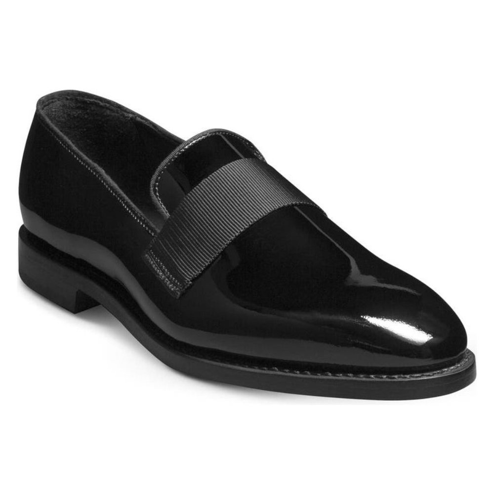 NWOT Allen Edmonds James Patent Leather Tuxedo Loafer in Black